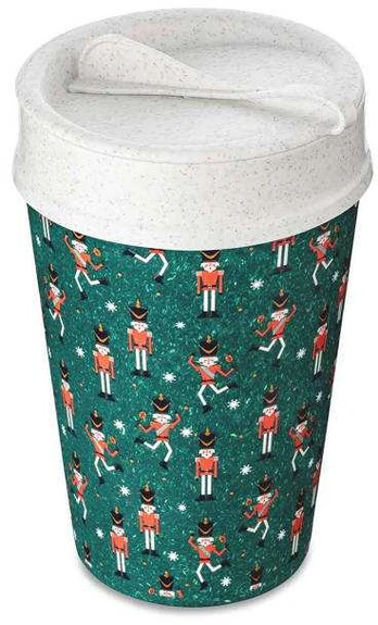 Takeaway coffee mug ISO TO GO, 400 ml, geometric pattern, KOZIOL