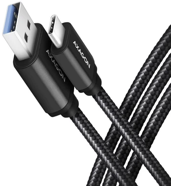 Kabelis Axagon BUCM3-AM20AB, USB-C/USB-A, 2 m, juoda