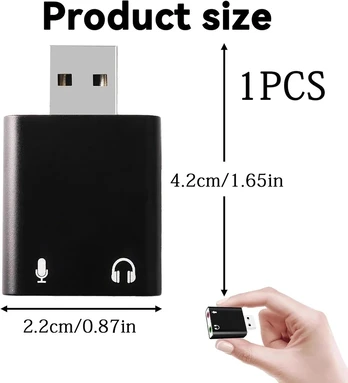 Išorinė garso plokštė Usb į 3.5mm lizdą, stereo garsas