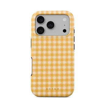 Tuscan Sun - Yellow Plaid iPhone 17 Pro Case, Tough (MagSafe) / N/A