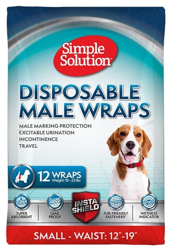 Sauskelnės Simple Solution Disposable Male Wraps, S, 12 vnt.