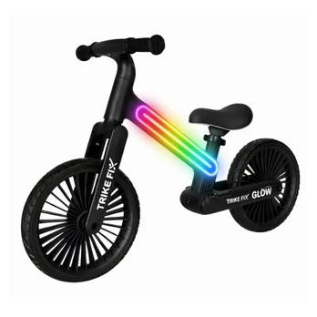 Balansinis dviratukas Trike Fix Glow su LED apšvietimu, juodas
