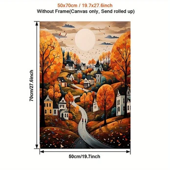 Plakatas rudens peizažas, 50,04*70,1cm Be rėmelio