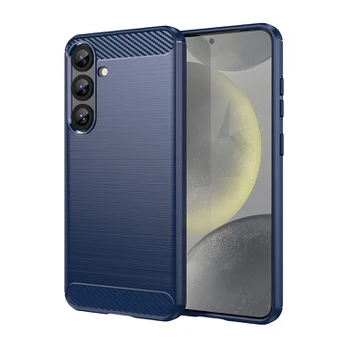 Hurtel „Carbon Case“ dėklas iš silikono „Samsung Galaxy S25+“ - mėlynas