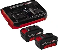 Einhell 2x 4,0Ah & Twincharger Kit (juodas/raudona) kaina