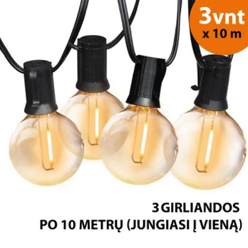 Lempučių girlianda 30 m Elegance