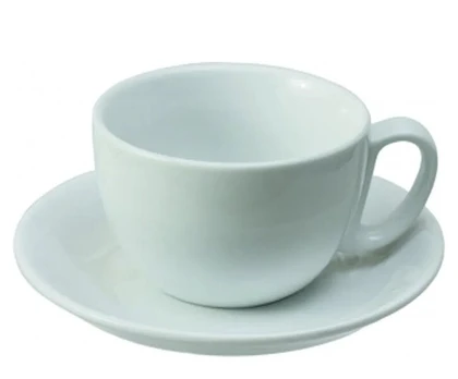 Latte puodelis 0,35l su lėkštele, ITALIA