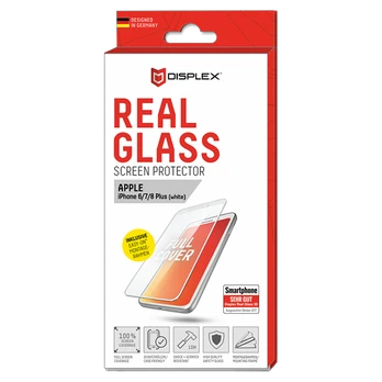 Displex Apple iPhone 6+/6s+/7+/8+ ekrano apsauginis stiklas White