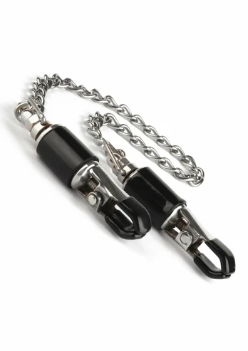 Mr. Steel Barrel Adjustable Nipple Clamps with Chain - Precision Grip