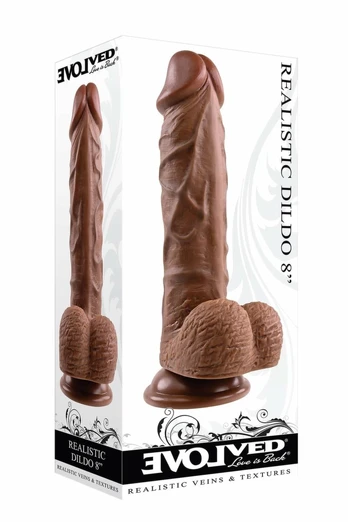 EVOLVED Realistic Model Dark 20.3 cm - Dual Density, Suction Base