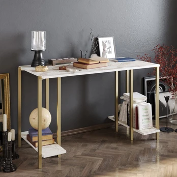 Stalas Kalune Design Reader 541HDL1113, aukso/baltas