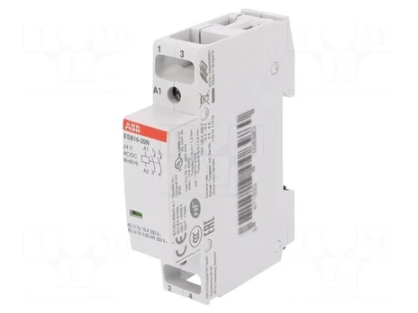 Contactor: 2-pole installation | NO x2 | 24VAC | 24VDC | 16A | DIN | ESB