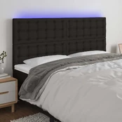 Galvūgalis su LED, juodos spalvos, 180x5x118/128cm, audinys kaina