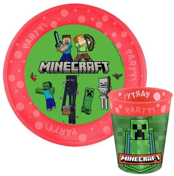 "Minecraft" lėktės ir stiklinės rinkinys