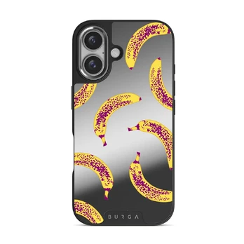 Banana - iPhone 16 Case, Elite Mirror Dark (MagSafe) / Silver
