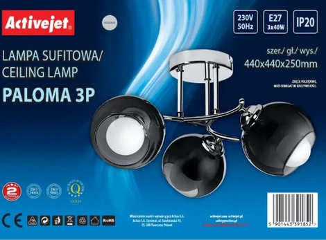 Lampa wisząca Activejet AJE-PALOMA 3P E27 3x40W