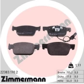 Stabdžių trinkelių rinkinys, diskinis stabdys ZIMMERMANN 22383.170.2 kaina
