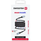 Swissten Magnetic USB-C Data Cable Self-Winding 60W 1m kaina