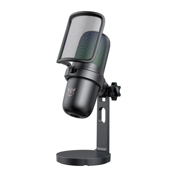 ONIKUMA M-730 RGB mikrofonas (juodas)