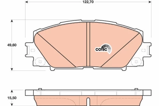 TRW GDB4173 Brake pad set