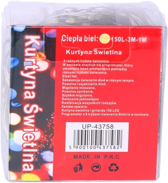 3M akumuliatoriaus šviesos uždanga - šilta balta