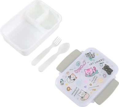 Itotal - Lunch Box with Cutlery - CAT (ID2028)