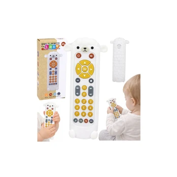Lean Toys Remote Control Interactive Educational Teether Lights Sounds Baltas Sheep