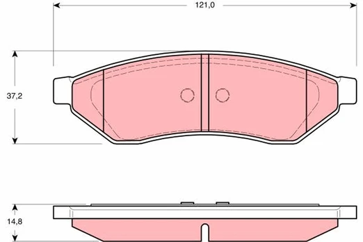 TRW GDB3346 Brake pad set