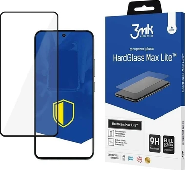 3mk HardGlass Max Lite, skirtas iPhone 15 6,1 juodas