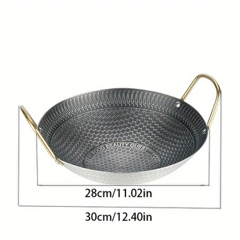 nerūdijančio plieno keptuvė, 28 cm