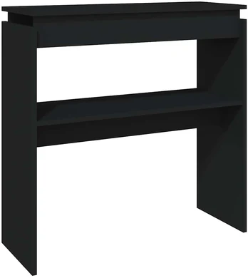 Konsolinis staliukas, juodas, 80x30x80cm, apdirbta mediena