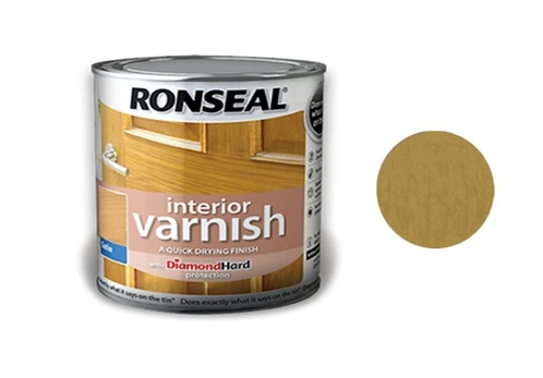 Greitai džiūstantis lakas RONSEAL Interior Varnish, medium oak, 0,25 l ,
