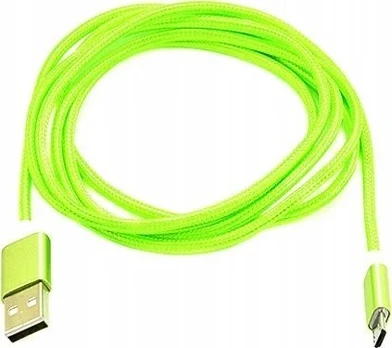 USB-A – microUSB kabelis, 1,5 m, žalias