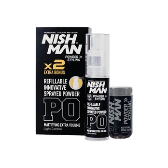 Plaukų formavimo pudra Nishman, 20+20 g.