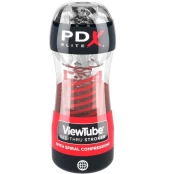 PDX ELITE - STROKER VIEWTUBE 2 SPIRAL COMPRESSION TRANSPARENT kaina
