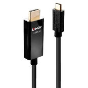 Lindy 2m USB Type C ir HDMI adapterio laidas su HDR kaina