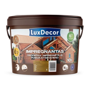 Medienos impregnantas LUXDECOR, pilkos sp., 10 l