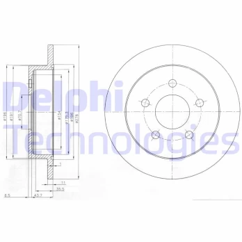 Stabdžių diskas DELPHI BG3143