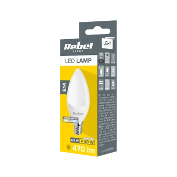 Led Rebel lempa 5W žvakė, 3000K, 230V