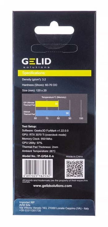 Gelid Solutions TP-GP04-R-A termopasta Terminis kilimėlis