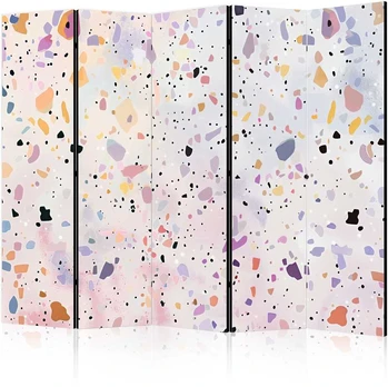 Artgeist Pertvara - Terrazzo in Confetti Style - Violet-Rožinė - Colorful Pattern