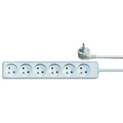 EMOS Extension cable 6 sockets 2m, baltas