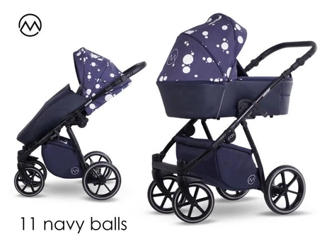 Vaikiškas vežimėlis LONEX PAX FRESH 2in1 11 navy balls>