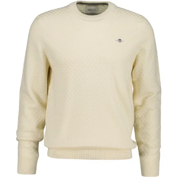 Megztinis vyrams, Smėlio, micro texture c-neck