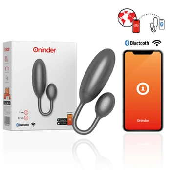 Kiaušinis ONINDER DENVER VIBRATING EGG BLACK 7 x 2,7 cm