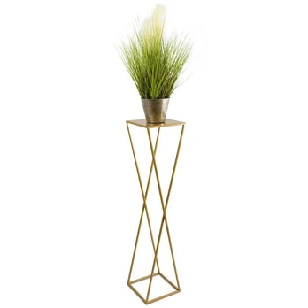 Modernus gėlių stovas, auksinis, 100 cm