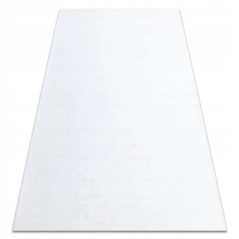 Baltas lygus kilimas Rumba 60x100 cm, neslystantis