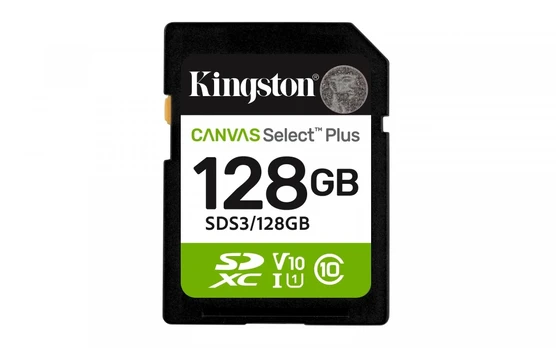 Kingston SDXC Canvas Select Plus Gen3 128GB 150R Class 10 UHS-I