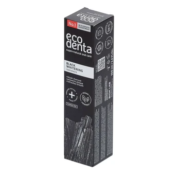 Juoda balinamoji dantų pasta ECODENTA EKSTRA, 100 ml