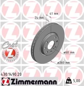 Stabdžių diskas ZIMMERMANN 430.1490.20 kaina